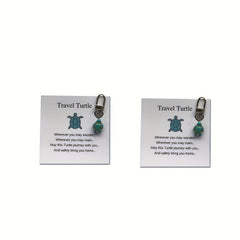 2pcs Travel Turtle Keyring Keychain Bag Charm Pendant Gift