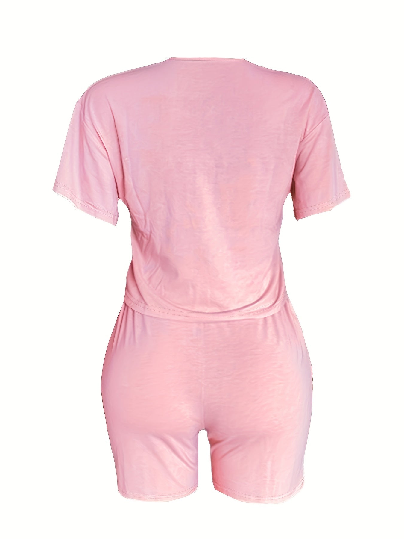 Short Sleeve Crop Top & Shorts Set