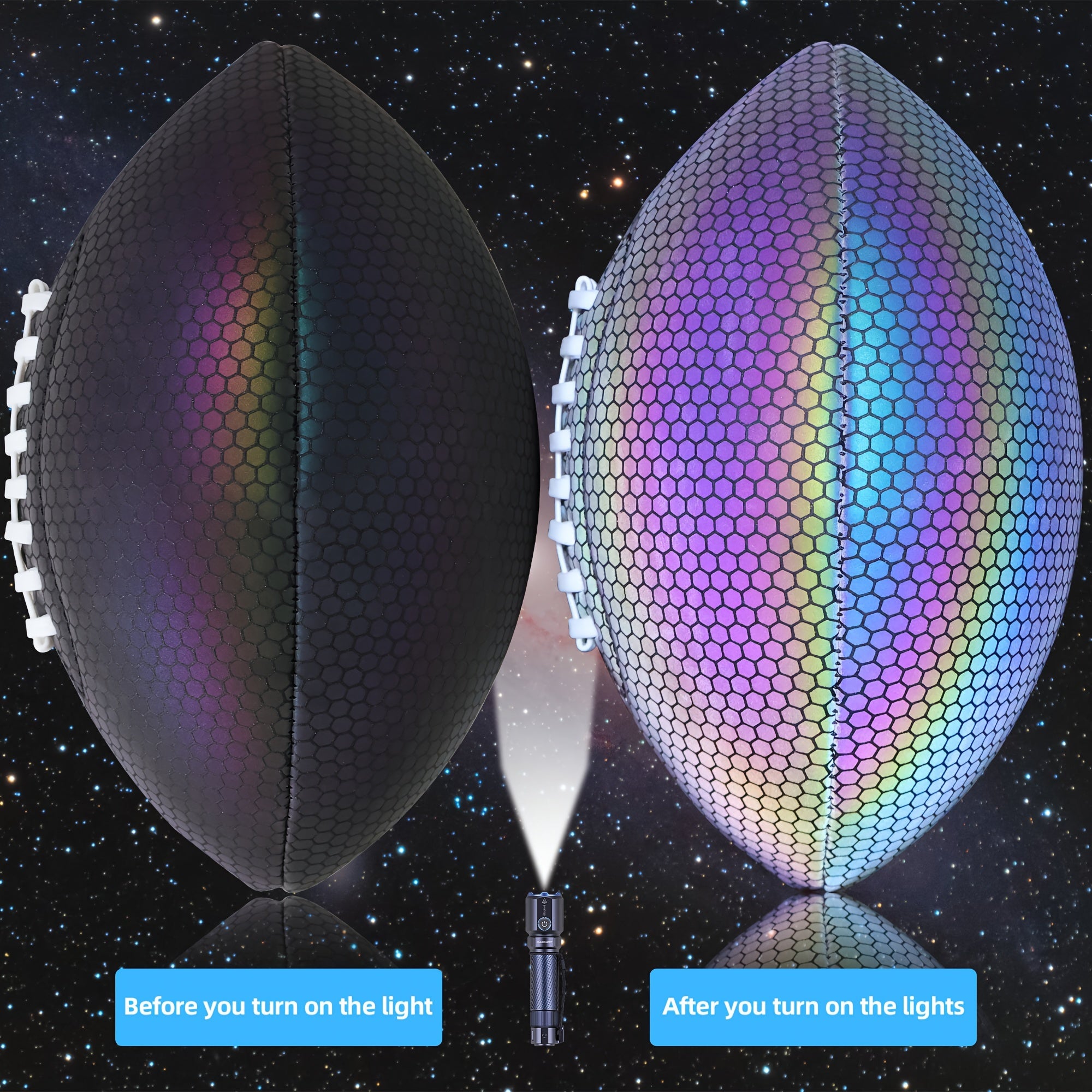 American Football Holographic Reflective No 3 Rugby for Training