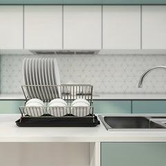 Foldable X-shaped Draining Rack Countertop Dish Bowl Storage