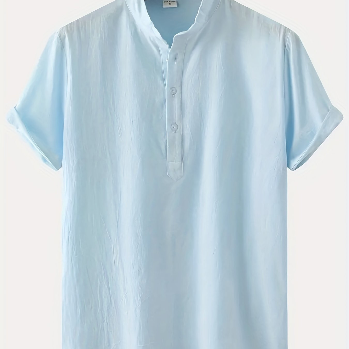 Men's Casual Cotton Short Sleeve Shirt for Summer Vacation