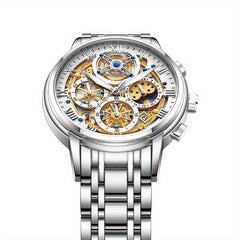 LIGE Golden Boys Watches Steel Student Bracelet Wrist Waterproof Relogio