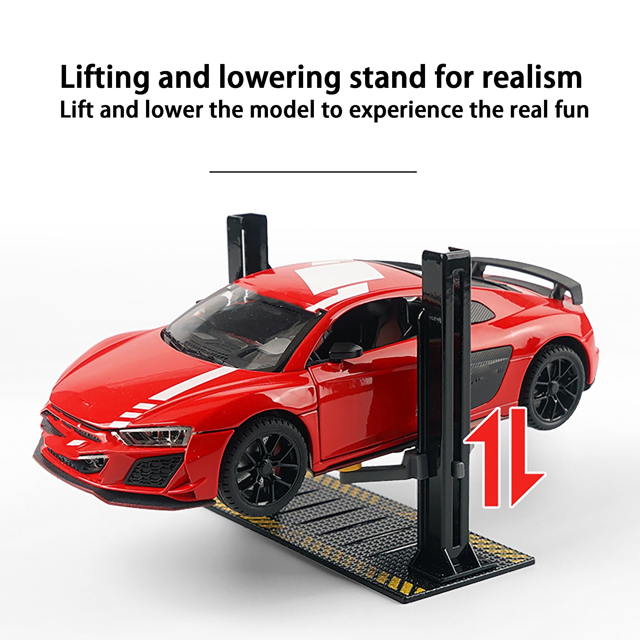 1 24 Car Model Scene Maintenance Workshop Display Box With Sound And Light