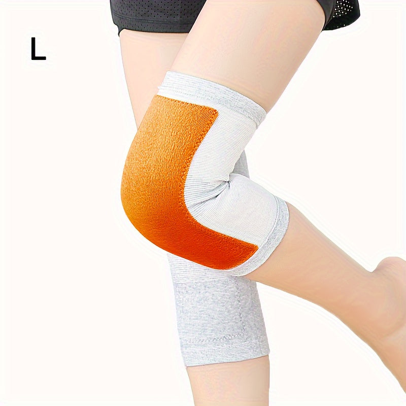 Thickened Golden Velvet Knee Pads for Warmth and Protection