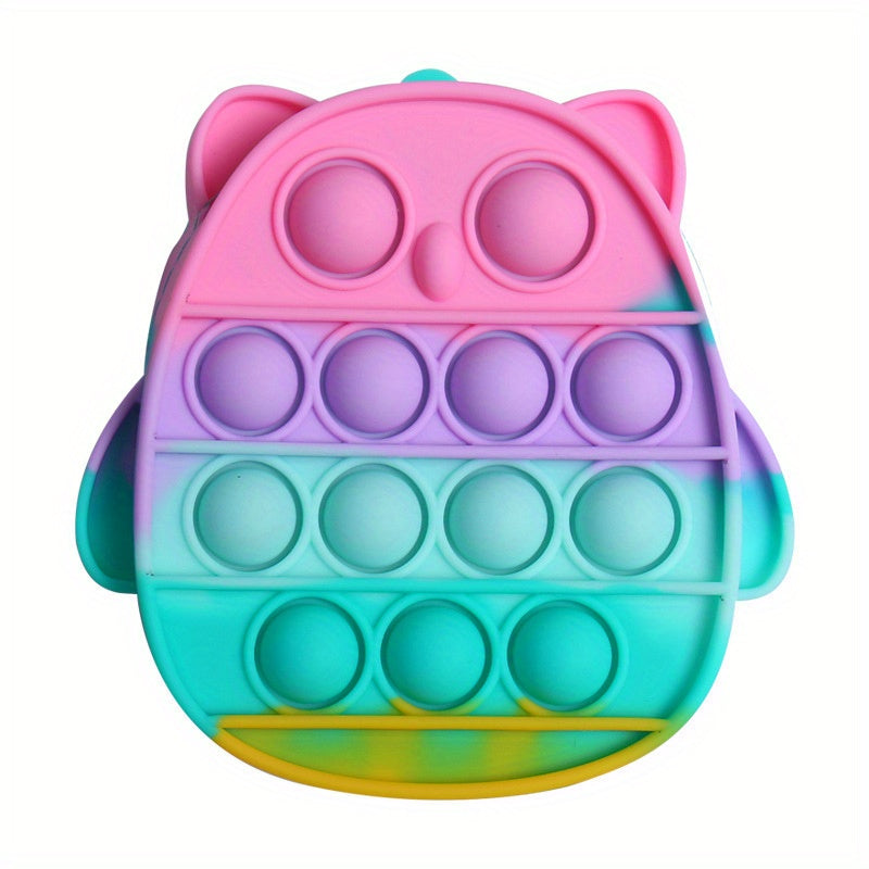 Rainbow Owl Silicone Coin Purse for Girls