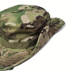 Men's Camo Sun Protection Fishing Hat Wide Brim Foldable Cap