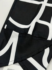 Abstract Print Wide Leg Pants Random Print Casual Pants