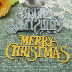 1pc Merry Christmas Cutting Die DIY Metal Embossing Scrapbooking