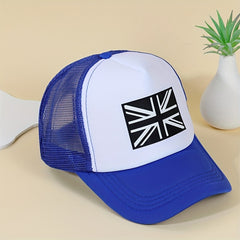 British Flag Trucker Hat Unisex Baseball Cap Lightweight Adjustable Sunscreen