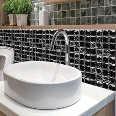 10pcs Mosaic Wall Paper Sticker Peel And Stick Bedroom Kitchen Bathroom Decor