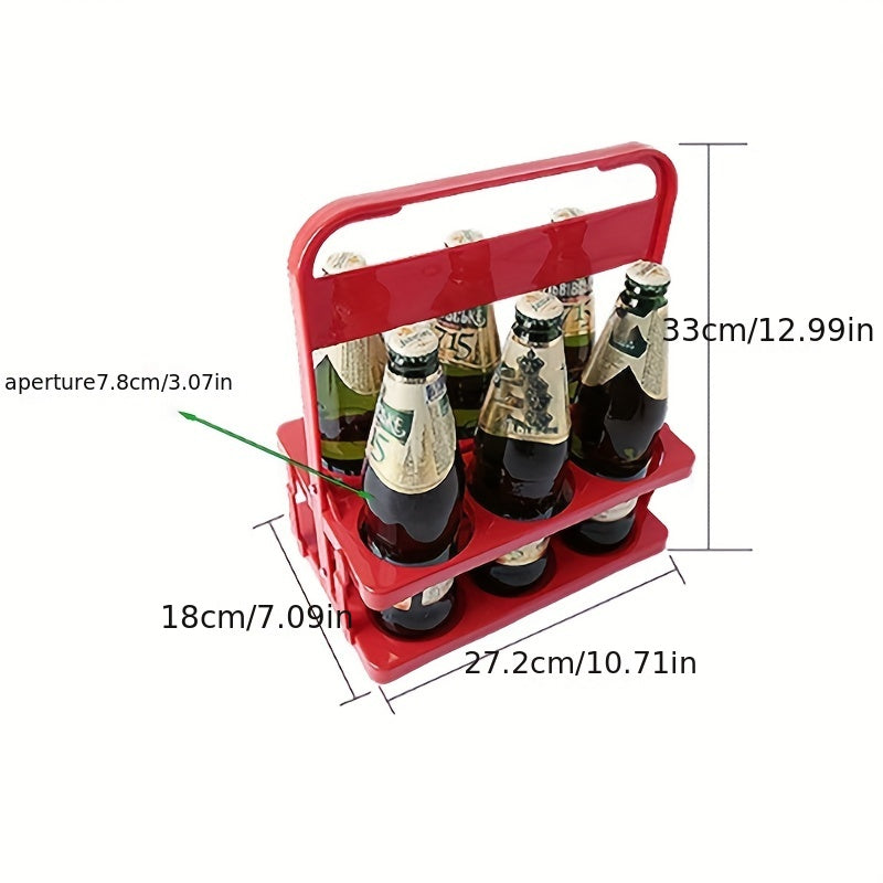 Portable Beer Basket Rack Wine Bottle Storage Basket For 6 Bottles