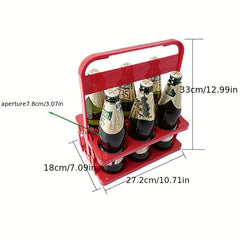 Portable Beer Basket Rack Wine Bottle Storage Basket For 6 Bottles