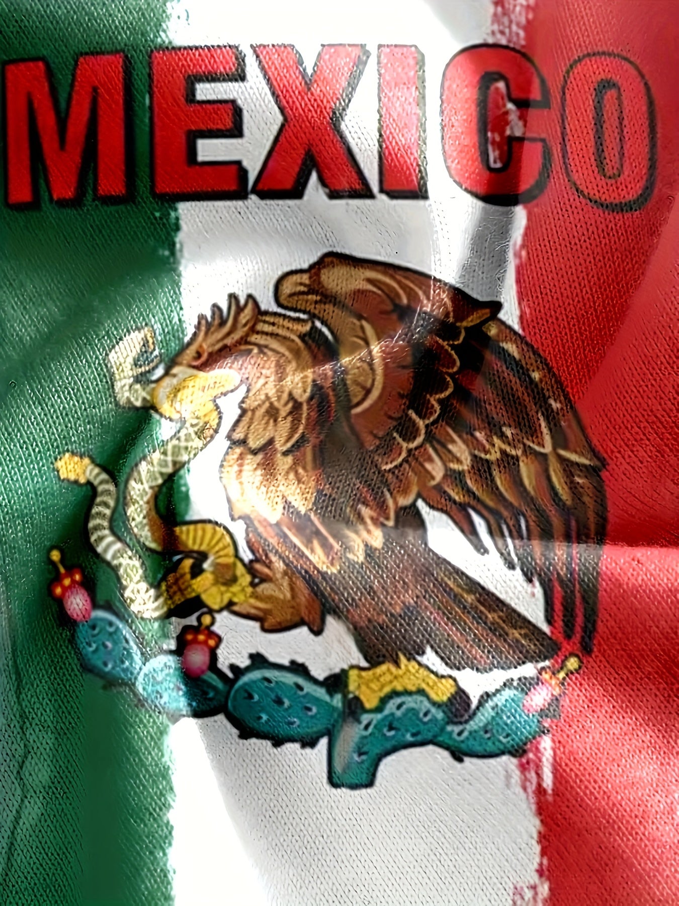 Mexico Eagle Pattern Print Men's Short Sleeve T-shirt Graphic Tee