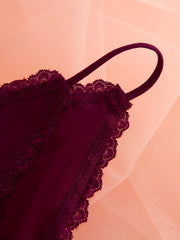 5pcs Lace Trim Briefs Stretchy Intimates Panties Women's Lingerie & Underwear