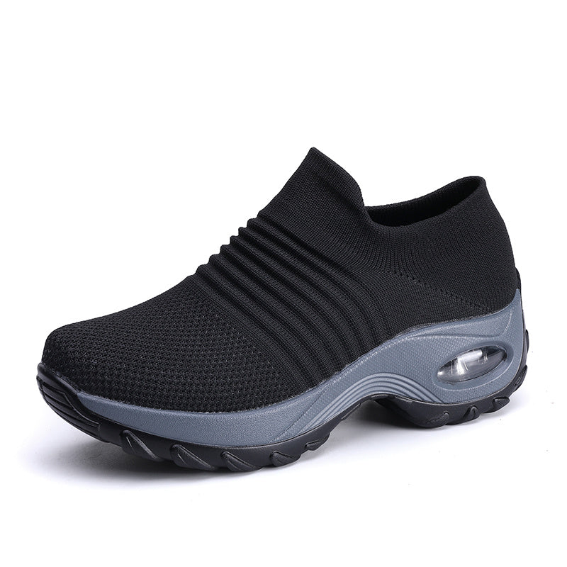 Women's Air Cushion Sole Sock Sneakers Lightweight Slip On Shoes