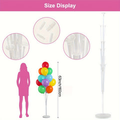 Balloon Column Stand Kit with Colorful Balloons Base and Pole