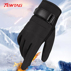 Men's Windproof Outdoor Velvet Warm Gloves for Skiing and Riding