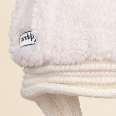 Winter Plush Hat with Fur Ball Knitted Warm Hat