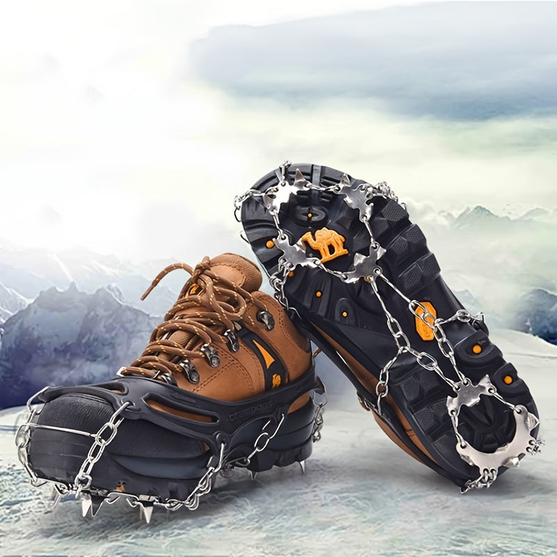 Stainless Steel Ice Traction Cleats for Safe Winter Walking