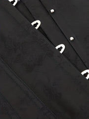 Jacquard Strapless Corset Bustier Tummy Control Lace Up Slimmer Body Shaper
