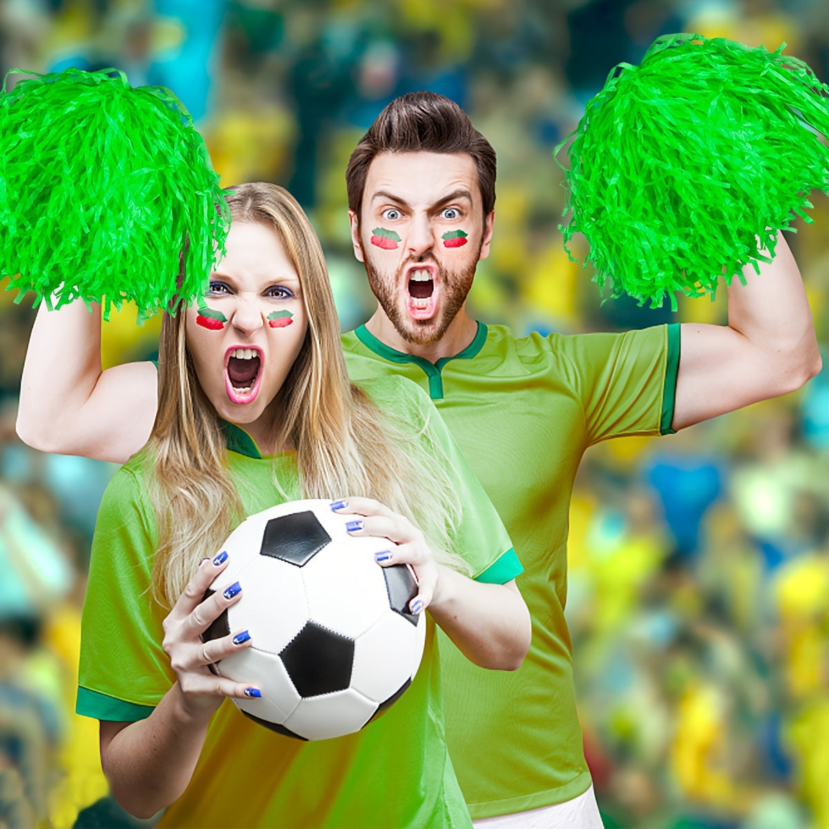 4pcs Plastic Cheering Poms Dancing Supplies Sports Stage Celebration