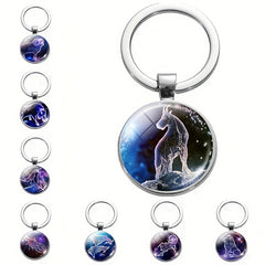 Classic Animal Twelve Constellation Keychain For Men Creative Friend Gift