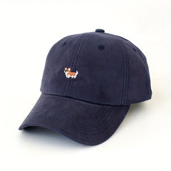 Embroidered Cartoon Puppy Baseball Cap Navy Sun Hat