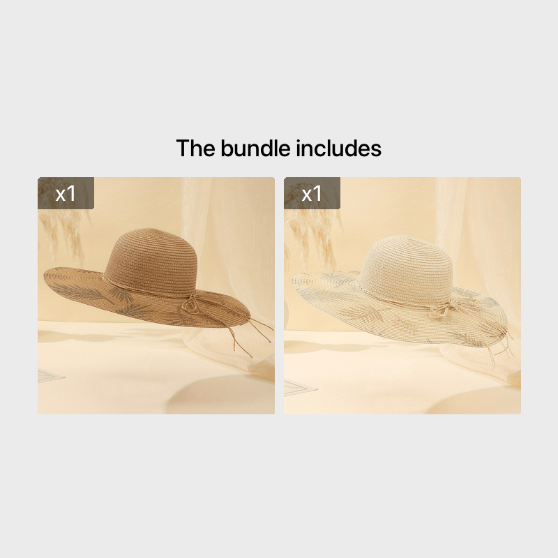 Men's Summer Big Brim Beach Sun Protection Straw Hat