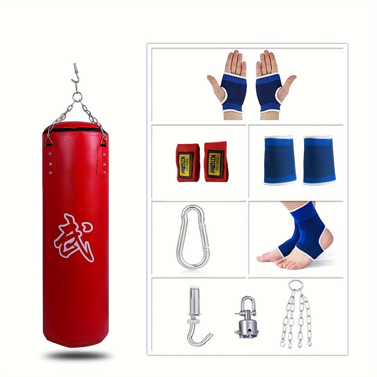 Pu Boxing Bag Set for Martial Arts Training, Home Equipment
