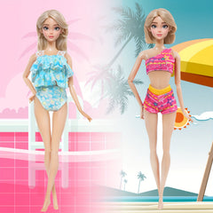 5pcs Doll Swimsuit Set for 11.5in Dolls Pool Beach Swimwear Accessories