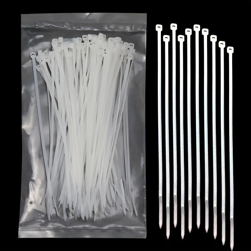 100pcs 19 Cable Ties Heavy Duty Self Locking Nylon Ties
