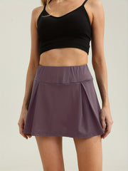 Women Casual Sports Skorts Wide Waistband Shirt