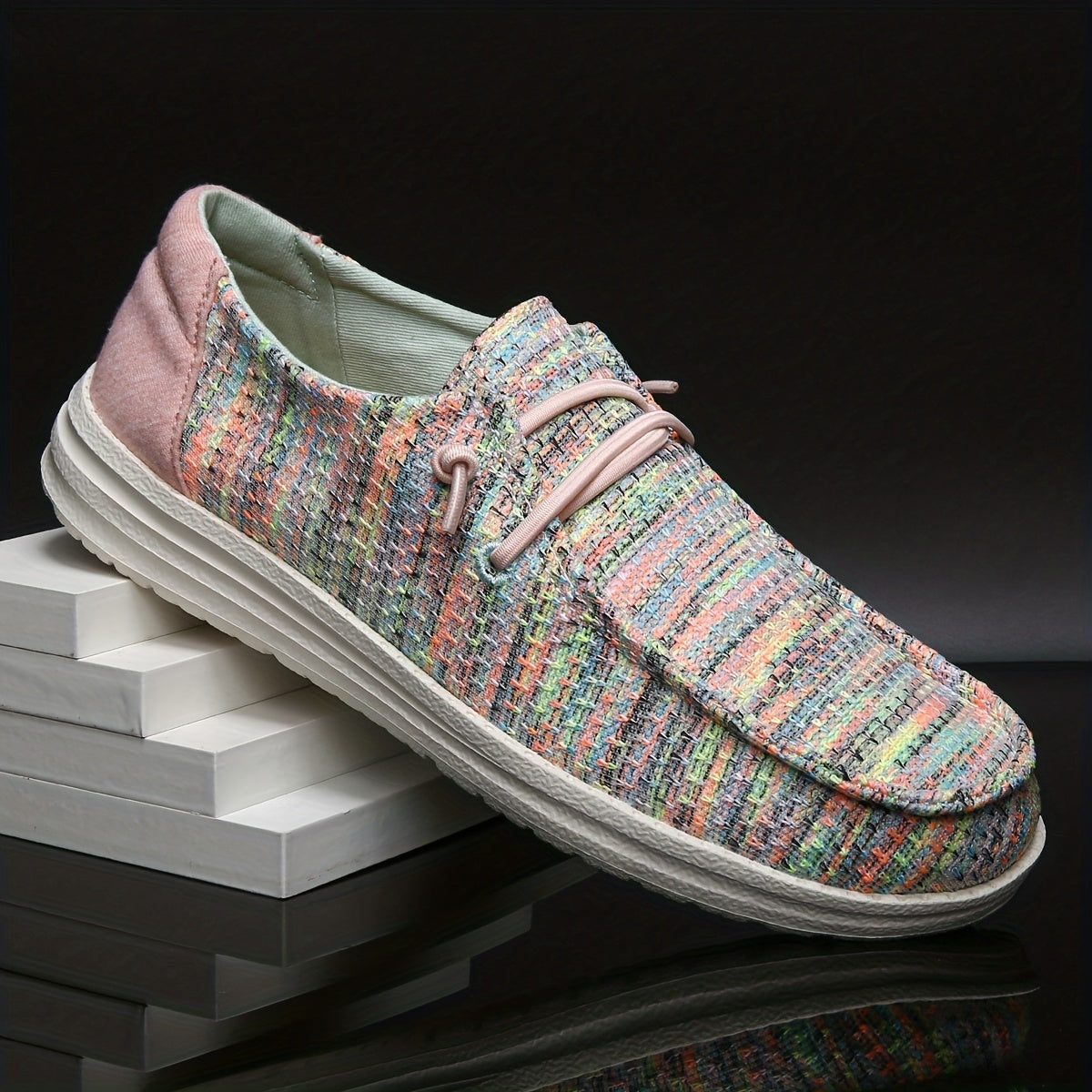 Women's Lightweight Walking Shoes Low Top Sport Flat Shoes