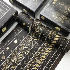 10pcs Foil Washi Tape Set for DIY Scrapbooking & Wrapping