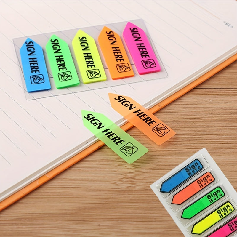 Assorted Sign Here Sign Date Tabs 5 Colors Dispenser Arrow Flag Notary Books