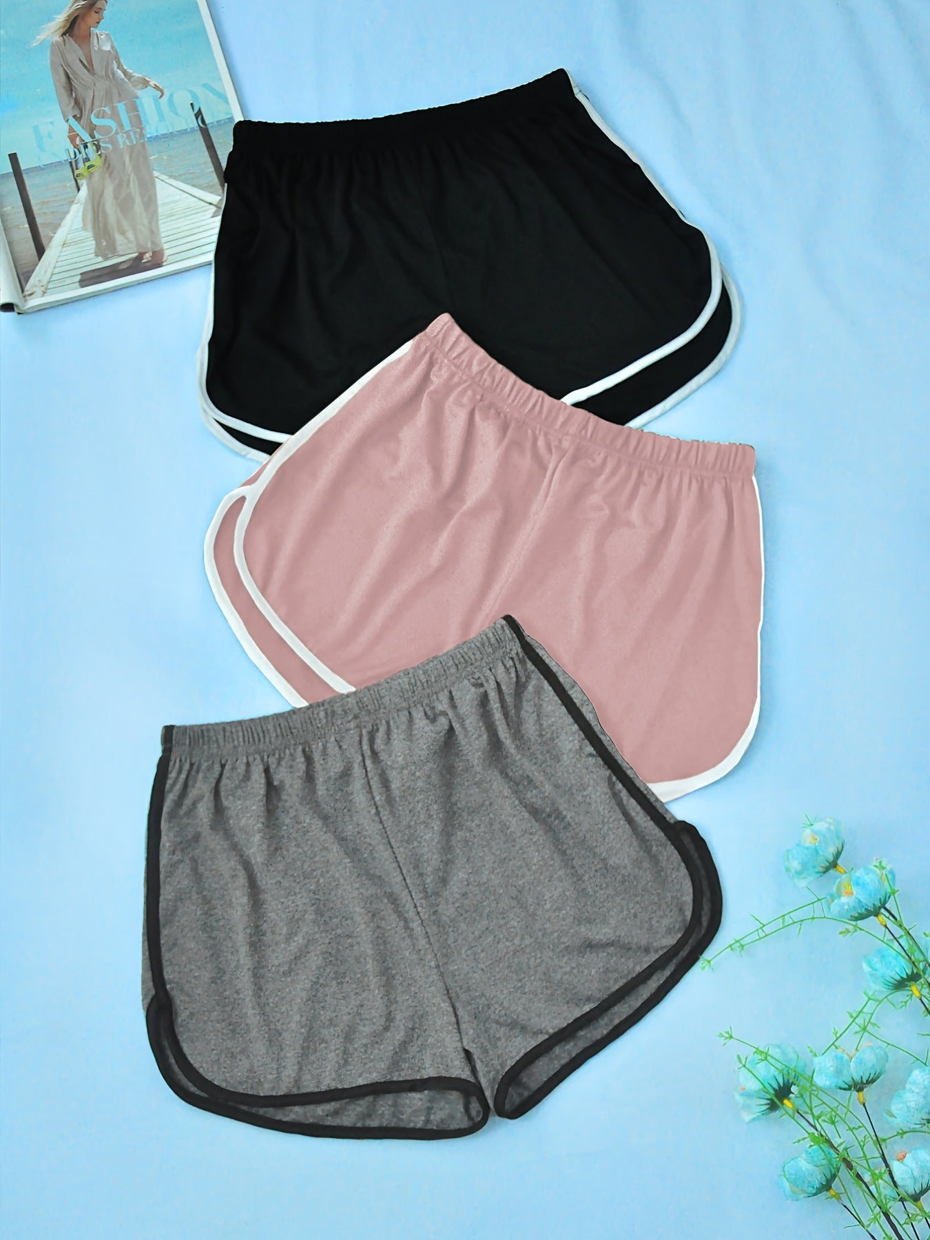 Soft & Comfy Elastic Waistband Shorts Women's Sleepwear