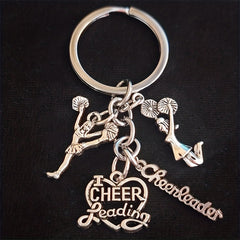 Cheerleading Girls Keychain Durable Alloy Material