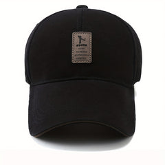 Label Patch Unisex Baseball Cap Solid Casual Dad Hats Adjustable Couple Sun Hats