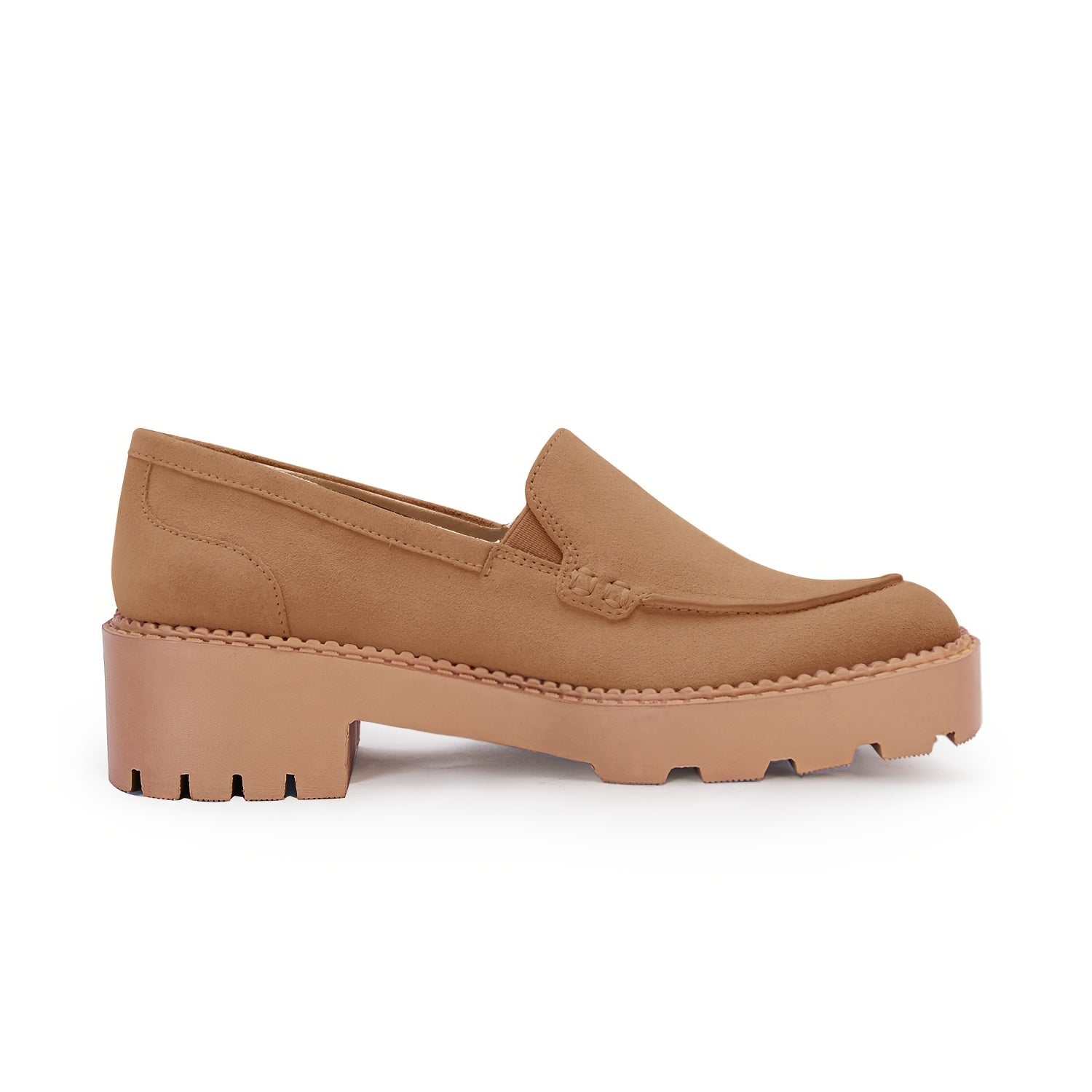 Women's Chunky Platform Loafers Soft Sole Slip On Shoes