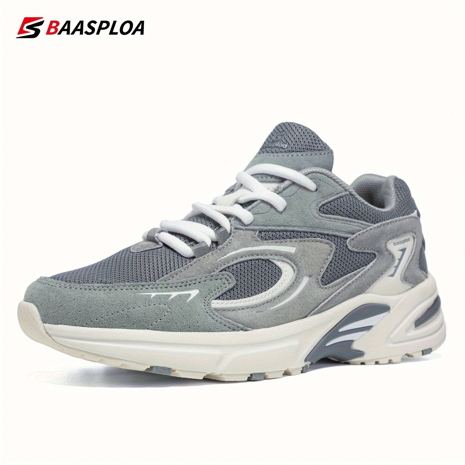 Baasploa Men's Vintage Chunky Shoes Non Slip Sneakers For Outdoor Activities