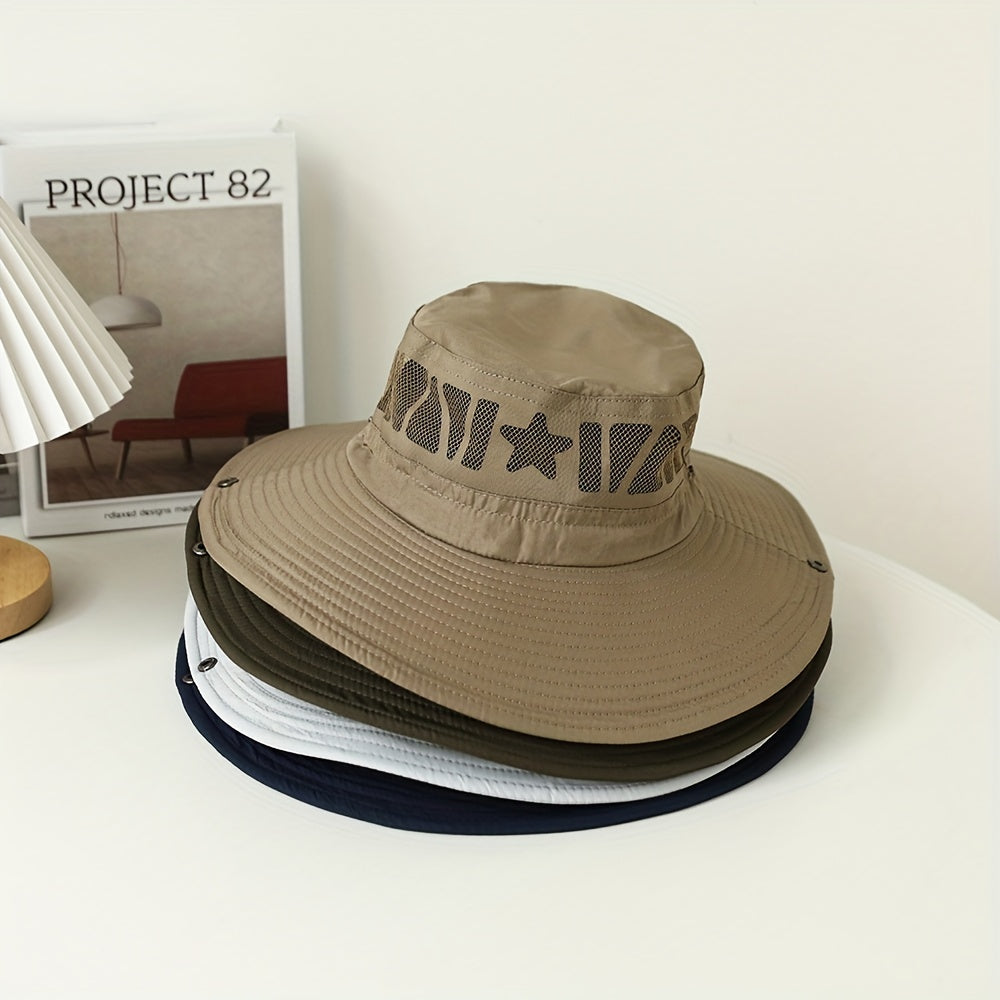 Men's Fisherman Hat Outdoor Sun Hat Summer Sunscreen Big Eaves