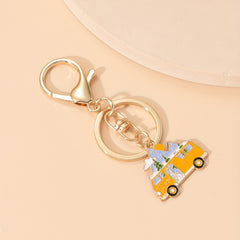 Painting Style Car Keychain Pendant Key Ring Bag Wallet Key Chain