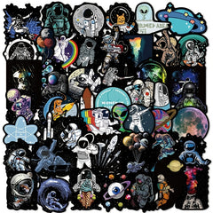 50pcs Astronauts Explore Outer Space Doodle Stickers for DIY Creative Toys