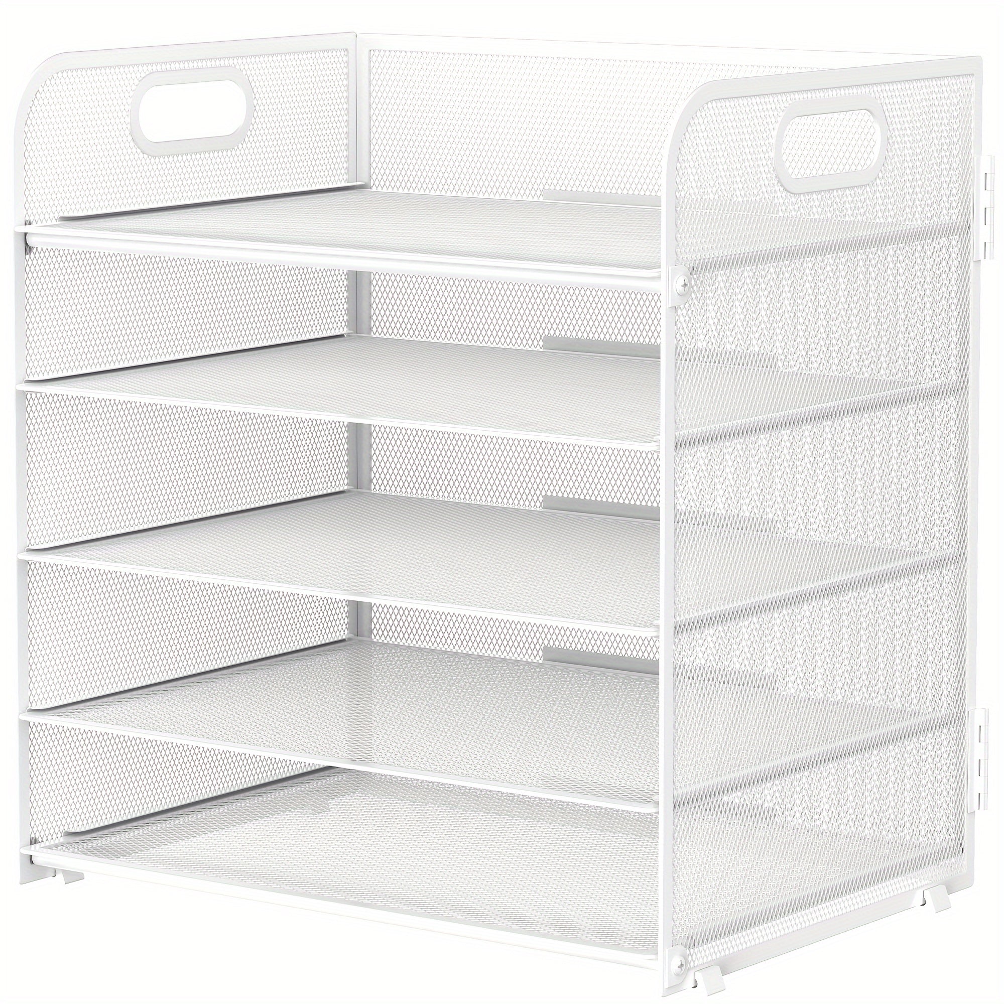 5-Layer Mesh Desktop File Organizer with Sliding Tray