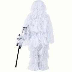 Snow Type Ghillie Suit for Outdoor Winter Game & Halloween Costume