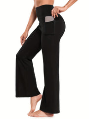 Bootcut Yoga Pants with Pockets High Waist Workout Leggings