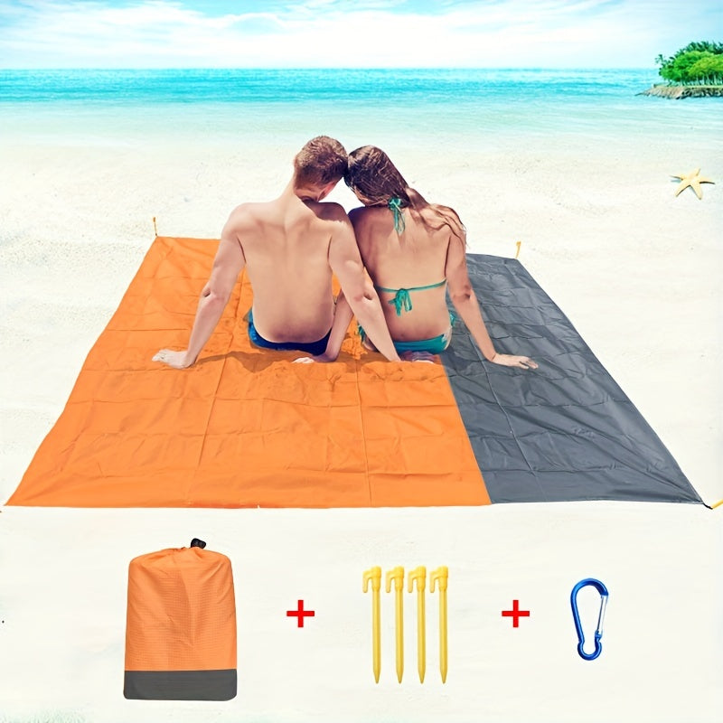 Waterproof Pocket Beach Blanket Portable Mat 82.7in x 78.8in