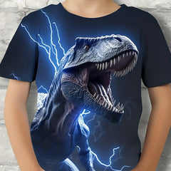 Kids Dinosaur Print Casual T shirt Boys & Girls Street Wear