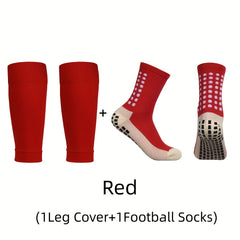 Men's Nylon Blend Breathable Fitness Shin Guards Anti Slip Socks