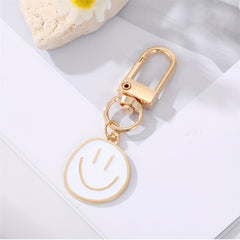 Cartoon Keychain Colorful Face Pendant Girl Heart Pendant